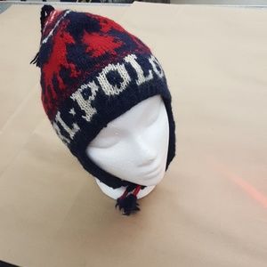 Polo Ralph Lauren Reindeer tie down wool cap hat